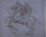 LEONARDO da Vinci Study fur the Sforza monument oil painting
